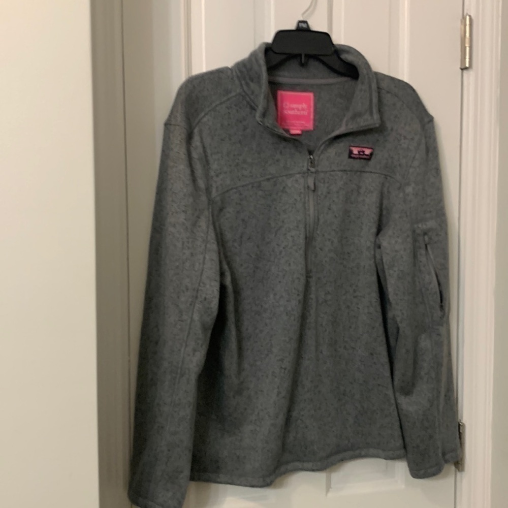 Fleece lined 1/2 zip Simply Southern M/L gray